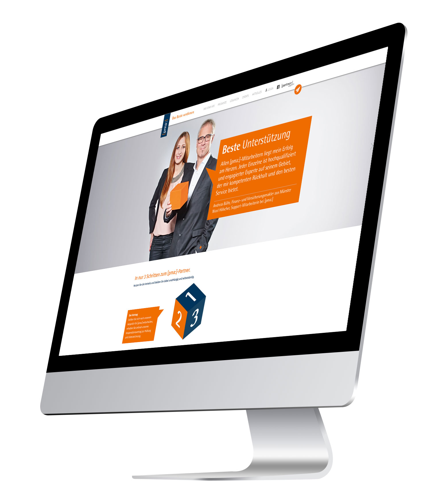 Webdesign für die pma Finanz- und Versicherungsmakler GmbH